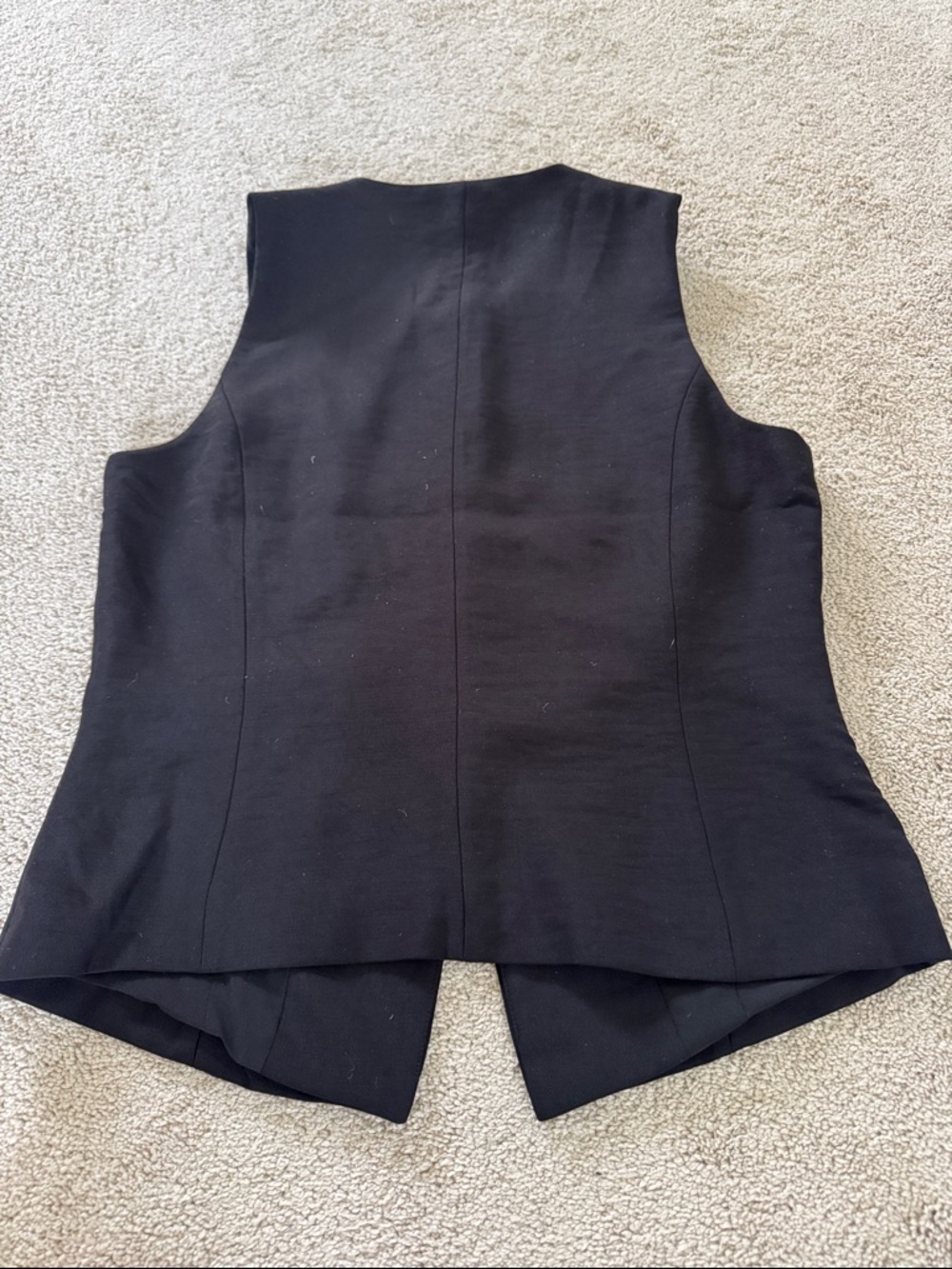 Rachel Zoe Black Sleeveless Tailored Button Vest - Picture 2 of 4